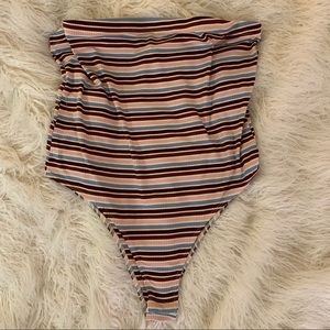 Wild Fable pink and blue striped bodysuit